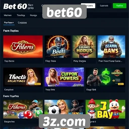 Análise das opções de jogos disponíveis no bet60