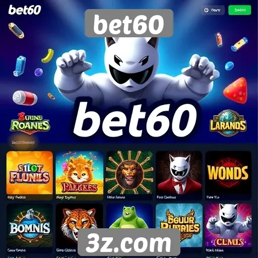 Variedade de jogos disponíveis na plataforma Bet60