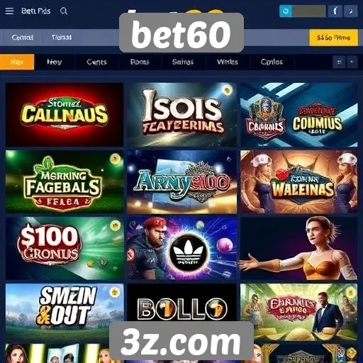 Análise dos jogos disponíveis no site bet60