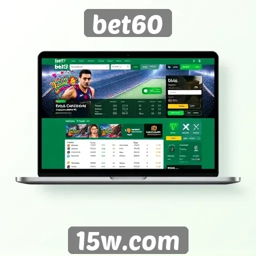 Análise da interface do usuário do site bet60