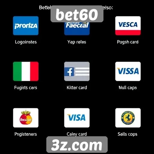 Métodos de pagamento aceitos no bet60